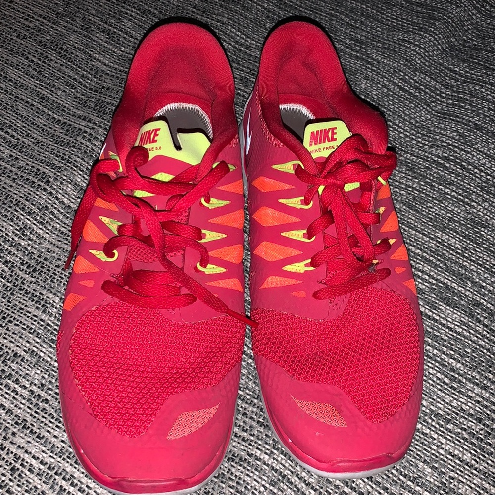 Nike red Free 5.0